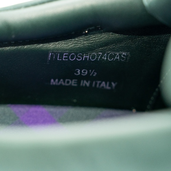 size 39.5 / 9.5us Burberry Creeper Lace Up Vine Green Boots - Picture 10 of 14